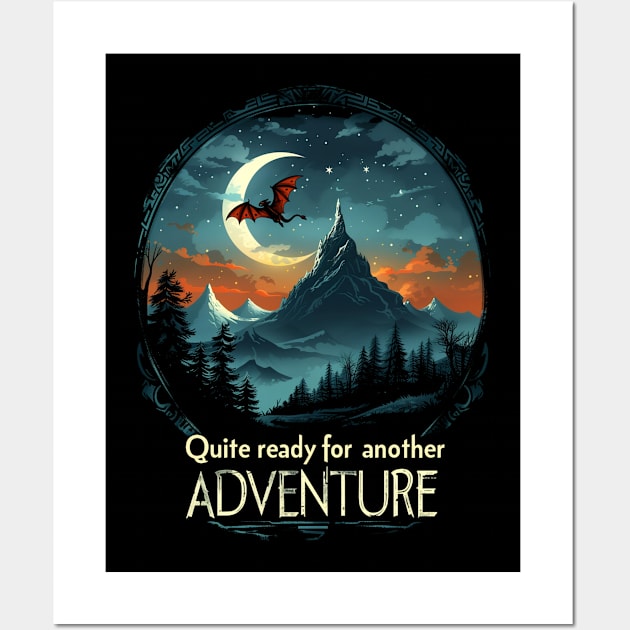 Quite Ready for Another Adventure - Dragon and Lonely Mountain - Fantasy Wall Art by Fenay-Designs